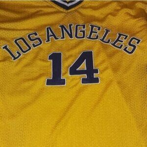 renegade outerwear LOS ANGELES stitched basketball jersey #14 XL preowned.....B8
